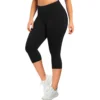 leggings capri negros de talla grande