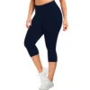 Leggings capri azul marino de talla grande