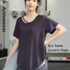 women's short sleeve v neck t shirts 1