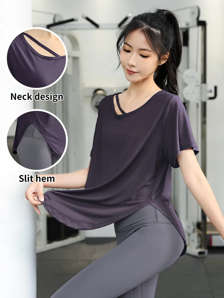 women's short sleeve v neck t shirts 2