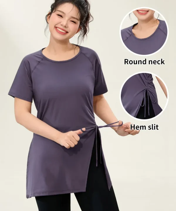 hem knotted short sleeve t shirt