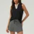Black vest+Grey skirt